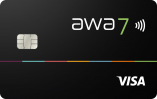awa7 Visa Kreditkarte awa7 neues Design mit abgerundeten Ecken