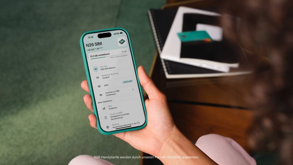 N26 bietet jetzt flexible Mobilfunktarife an – direkt über die App aktivierbar.