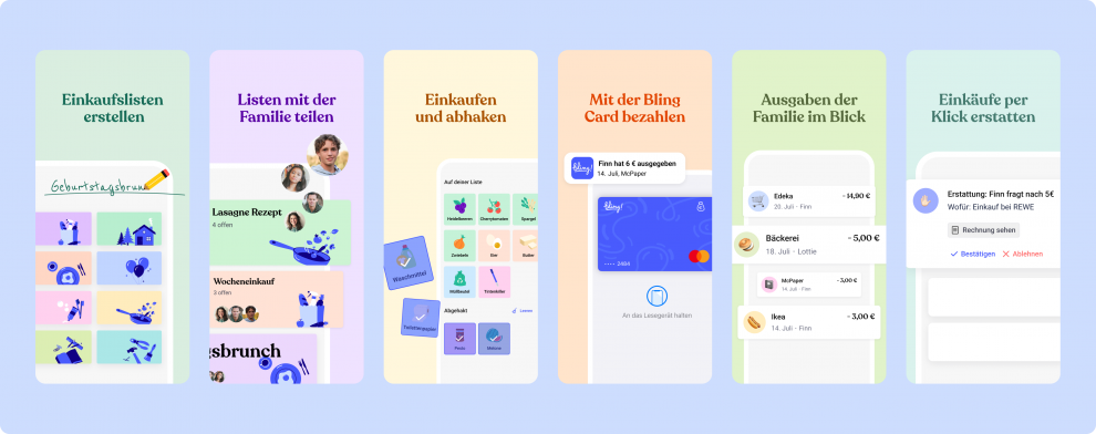 Bling erweitert Angebot um neue Einkaufsliste